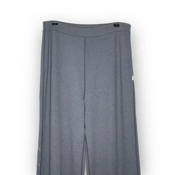Vuori Bayview Thermal Wide Leg Pants Waffle Knit Gray Women’s Size XL - Picture 3 of 9